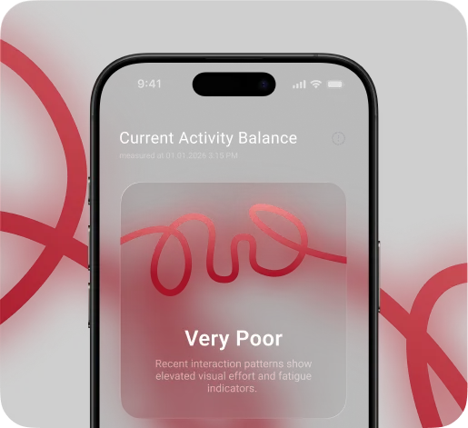 Digital fatigue signals Illustration